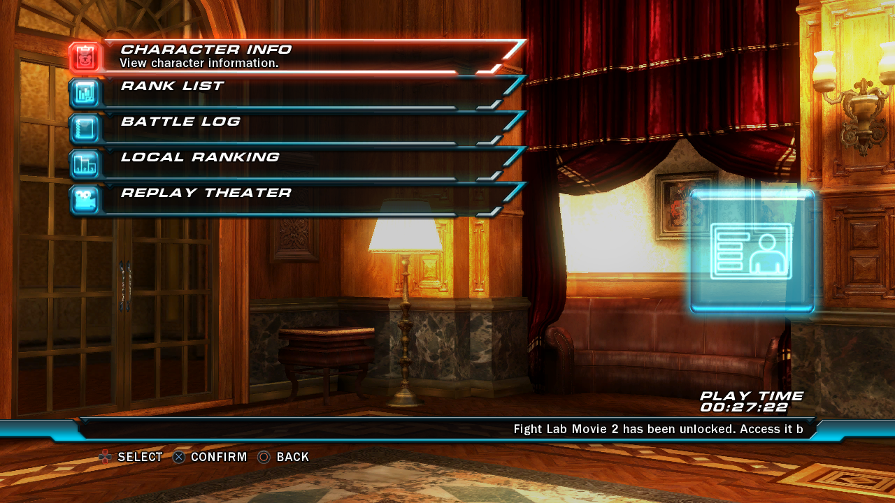Tekken Tag Tournament 2 offline menu